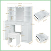 Hollywood Vanity Dressing Table Set with LED Lighted Mirror Makeup Dresser Desk