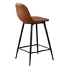 2X Bar Stools Fabric/Faux Leather Pub Chairs Breakfast Kitchen Metal Leg Modern