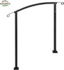 Handrails for Outdoor Steps, Wrought Iron Handrail Fit 0 to 3 Steps Outdoor