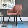 2 Pcs Dining Chairs Velvet/PU Cushion Backrest Seats Reception Armchairs Kitchen