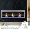 90-140cm Bio Ethanol Fireplace Grey Wall/Insert Biofire Fire Burner +Accessories