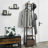 Industrial Coat Rack Stand Bench Hallway Furniture 8 Hooks Shoe Storage Shelves