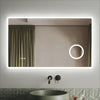 LED Bathroom Wall Mirror with Shaver Socket 3X Magnifier Lights Illuminated IP44