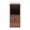 Slim Tall Bedside Table Cabinet with Drawer & Storage Space for Bedroom