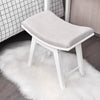 Make-Up Stool Dressing Chair with Curved Seat Cushion Wooden Desk Stool
