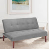 2 Seater Sofa Bed Fabric Sofabed Cushioned Recliner Loveseat Wooden Legs Sofas