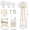 Modern Tall Pole Floor Lamp Standing Reading Light Marble Accent Furniture Light
