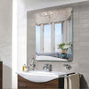 Bathroom Mirror Vanity Rectangle Frameless Wall Mounted Bevelled Self Adhesive