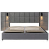 Ottoman Storage Bed 6ft Super King Bed Frame with Wide Headboard, 180x200 cm