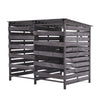 Large Outdoor Wheelie Bin Storage Double Shed Wooden Dustbin Rubbish Screen Grey