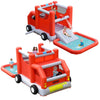 Inflatable Firefighting Themed Kids Water Slide Toddler Bouncy Castle Center