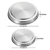 SET OF 4 SILVER STAINLESS STEEL METAL ELECTRIC COOKER HOB RING COVER COVERS LID