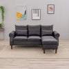 Luxury 3 Seater Corner Sofa Armchair Settee Couch with Footstool Living Room
