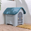 Large Plastic Dog Kennel Pet House Weatherproof Indoor Outdoor Animal Shelter