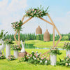 XL Stunning Double-Hexagon Wooden Wedding Arch Backdrop Stand Archway Arbor Boho
