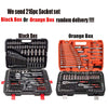 Professional 216PCS Ratchet Spanner Socket Set 1/2" 1/4" 3/8" Tool Kit with Case