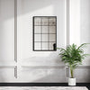 12 Grids Window Pane Wall Mirror Glass Panel Pane Window Mirror Outdoor Indoor