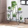 6 Tier Metal Plant Stand 6 Flower Pots Shelf Display Rack Garden Home Dec
