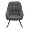 Morden Upholstered Linen Rocking Chair Accent Rocker Chair Lounge Sofa Armchair