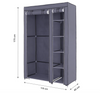 SONGMICS Portable Wardrobe, Foldable Closet, Clothes Storage Organiser 7-2-540