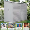Metal Garden Shed, Lockable Tool Storage House Lean to Shed with Double Doors UK