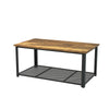 Coffee Table Tea Table with Metal Frame,Wood Coffe Table with Open Storage Shelf