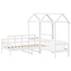 Day Bed and Set with Roof White 80x200 Solid Wood Pine P6H1