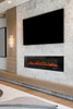 60Inch Electric Heater LED Fireplace Wall Mounted Inset Standing Media Log Flame