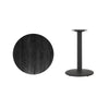 Modern Wood Grain Bar Table with Square/Round Tabletop and Metal Base Home Pub
