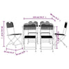 LAPOOH 7 Piece Garden Dining Set Anthracite Metal Mesh,Patio Dining F1H2
