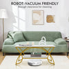 Modern Faux Marble Coffee Table 2-Tier Rectangular Accent Table Chic Cocktail