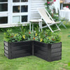 Metal Garden Raised Bed L-Shaped Vegetable Herbs Planter Box Flower Grow Trough