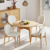 Soft Boucle Upholstered Kitchen Chairs Set of 2-White