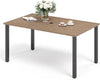 Patio Table Garden Dining Table Outdoor Patio Rectangular Table w/Umbrella Hole