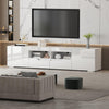 200cm Modern All High Gloss TV Stand Cabinet with Lights for 65 - 90 inch TV's