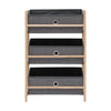 3 Fabric Drawers Storage Unit Organizer for Living Room Snack Toy Storage Shelf