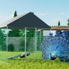 Heavy Duty Metal Chicken Run Coop Cage Walk In Kennel Netting Fence Feeding Pen