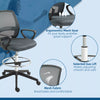 Vinsetto Draughtsman Chair Tall Office Chair with Adjustable Height Grey