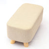 Linen Fabric Padded Stool Bench Footstool Pouffe Footrest Living Room Bedroom