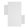 Coffee Table White High Gloss Tea Table with LED RGB Lights 2 Drawer Storage
