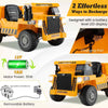 12V Ride On Dump Truck 4-wheeler Ride On Toy Car with Remote Control-Yellow
