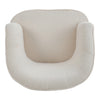 White Teddy Fleece Upholstered Single Sofa Bedroom Lounge Accent Tub Chair Stool
