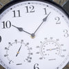Large Slate Effect Garden Wall Clock Thermometer Hygrometer Indoor Outdoor Home