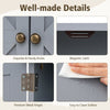 Bathroom Space Saving Storage Cabinet w/ Double Doors-Grey
