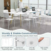 4Pcs Stackable Kitchen Chairs Set Modern Plastic Dining Room Chairs White