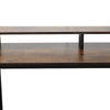 Vintage Industrial Computer Desk with Raised Shelf for Home Office Furniture
