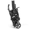 Double Seat Baby Stroller Folding Infant Pushchair with Adjustable Handlebar