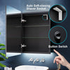 LED Bathroom Mirror Cabinet with Shaver Charging Button Switch Waterproof IP44