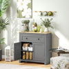 Kitchen Sideboard Storage Cabinet with Drawer & Adjustable Shelves Grey & Oak UK