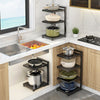 Multi Layer Corner Shelf Kitchen Pot Pan Rack Saucepan Cookware Stand Storage
